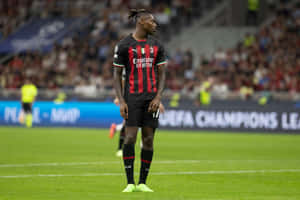 Rafael Leao A C Milan Playeron Field Wallpaper