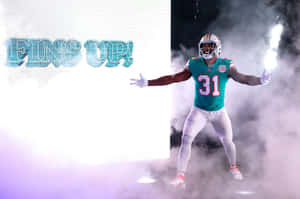 Raheem Mostert Fins Up Entrance Wallpaper