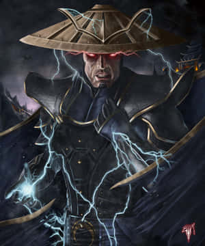 Raiden, The God Of Thunder, Stands Ready For Battle In Mortal Kombat Wallpaper