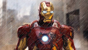 Rain On Cool Iron Man Wallpaper