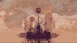 Rain World_ Ancient Tower Skyline Wallpaper