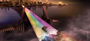 Rainbow Bridge Bifrost Fantasy Scene Wallpaper