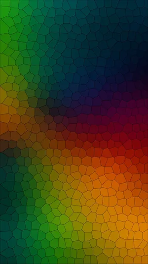 Rainbow Colored Honeycomb Ios 12 Wallpaper