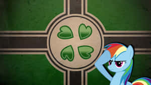 Rainbow Dash_ Shamrock Banner.jpg Wallpaper