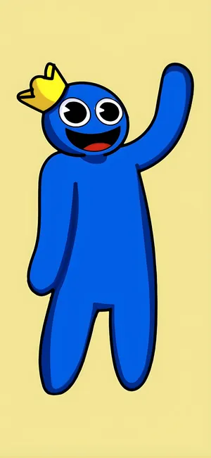 Rainbow Friends Blue Character Wallpaper