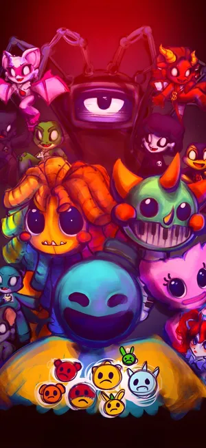 Rainbow Friends Characters Iphone Wallpaper