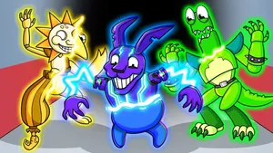 Rainbow Friends Electric Adventure Wallpaper