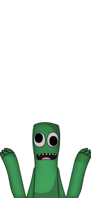 Rainbow Friends Green Character Wallpaper