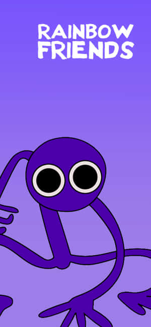 Rainbow Friends Purple Character Wallpaper