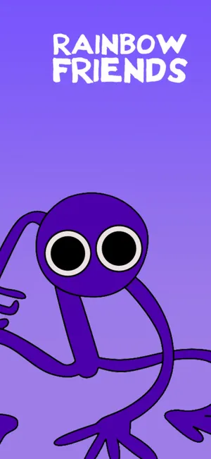 Rainbow Friends Purple Character Wallpaper