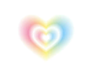 Rainbow Heart Blur Background Wallpaper