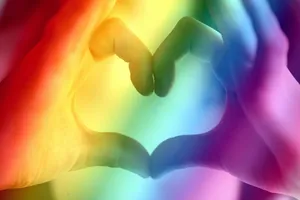Rainbow Heart Hands Love Wallpaper