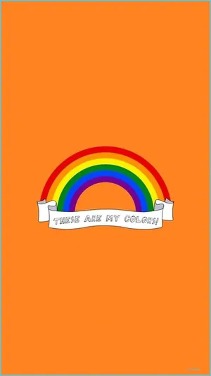 Rainbow In Orange Pride Desktop Wallpaper
