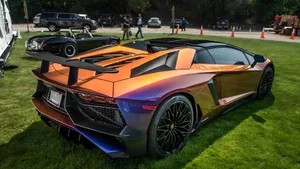 Rainbow Lamborghini Aventador Wallpaper