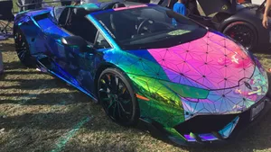 Rainbow Lamborghini Convertible Wallpaper