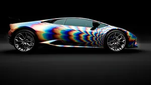 Rainbow Lamborghini Design Wallpaper