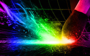 Rainbow Match Stick Art Cool Pc Wallpaper