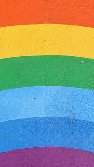 Rainbow Painted Wall Gay Pride Background Wallpaper