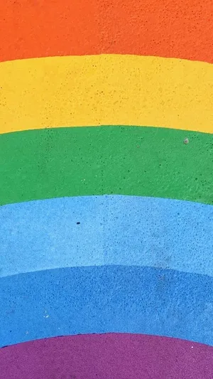 Rainbow Painted Wall Gay Pride Background Wallpaper