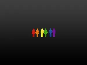 Rainbow People Pride Desktop Wallpaper