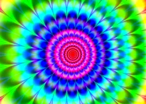 Rainbow Psychedelic Spiral Cool Optical Illusions Wallpaper