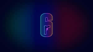 Rainbow Six Neon Glow Logo Wallpaper