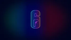 Rainbow Six Neon Glow Logo Wallpaper