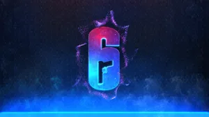 Rainbow Six Neon Glow Logo Wallpaper