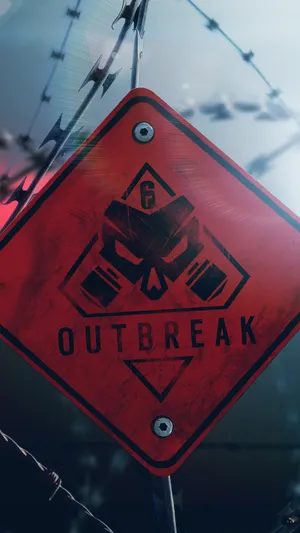 Rainbow Six Siege Outbreak Logo Iphone Wallpaper
