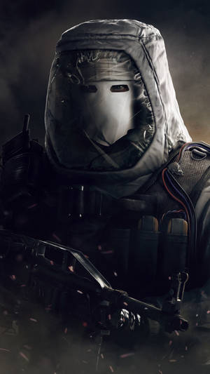 Rainbow Six Siege White Mask Terrorist Iphone Wallpaper