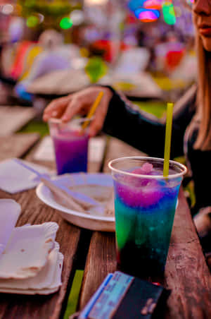 Rainbow Slushy Party Wallpaper