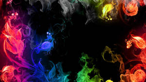 Rainbow Smoke In Darkness Pride Wallpaper