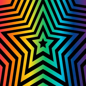 Rainbow Star Illusion Wallpaper