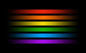 Rainbow Stripes Black Background Wallpaper