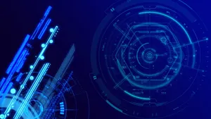 Rainmeter Skin In Blue And Teal Wallpaper