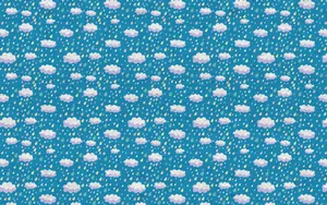 Rainy Clouds Pattern Background Wallpaper