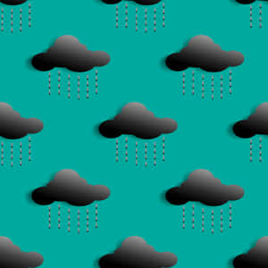 Rainy Clouds Pattern Background Wallpaper