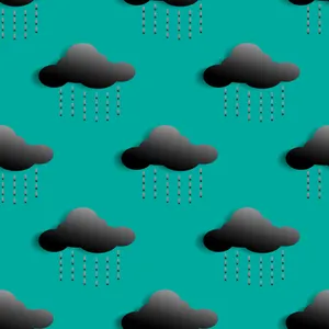 Rainy Clouds Pattern Background Wallpaper