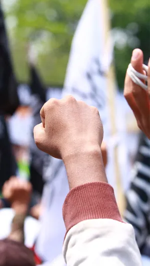 Raised Fist Protest Symbolism Wallpaper