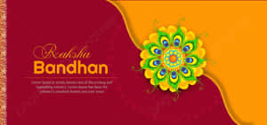 Raksha Bandhan Festival Greeting Design Wallpaper