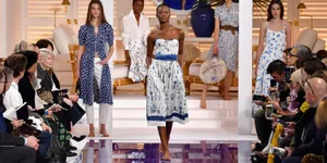 Ralph Lauren Corporation Modeling White Dress Wallpaper