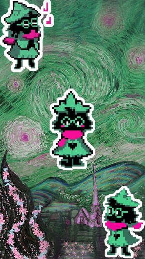 Ralsei Starry Night Wallpaper