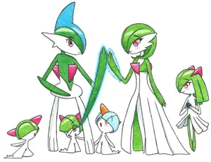 Ralts Family Of Six Wallpaper