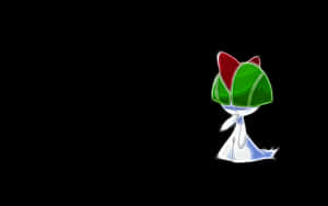 Ralts In Black Background Wallpaper