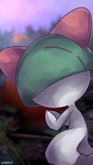 Ralts In Praying Position Wallpaper