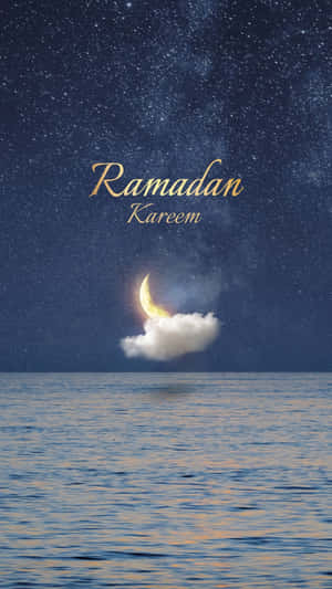 Ramadan Crescent Moon Over Water Wallpaper