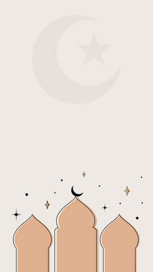 Ramadan Crescentand Star Design Wallpaper