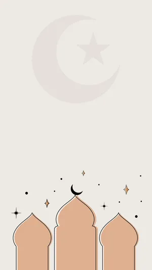 Ramadan Crescentand Star Design Wallpaper