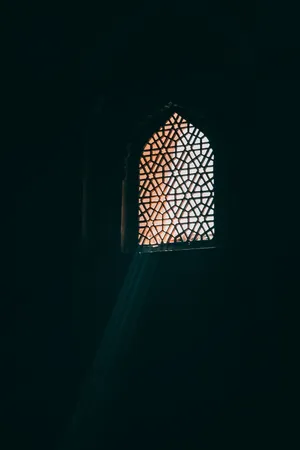 Ramadan Moonlight Through Ornate Window.jpg Wallpaper