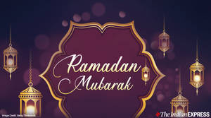 Ramadan Mubarak Dark Purple Wallpaper